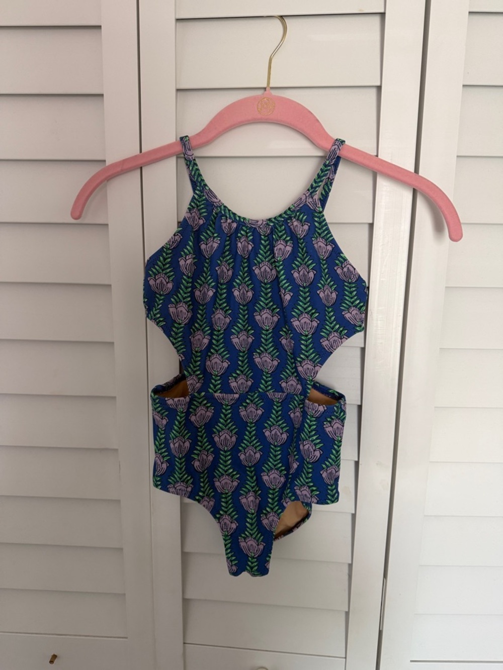Crewcuts Blue Floral One-Piece Swimsuit